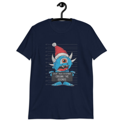 Eggnog Christmas Monster Mugshot Unisex T-Shirt - Image 2
