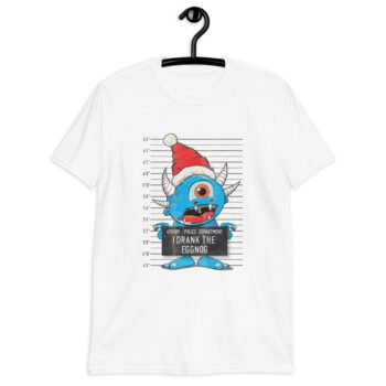 Eggnog Christmas Monster Mugshot Unisex T-Shirt