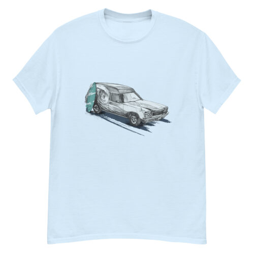 Retro Surfer Car Sketch T-shirt - Image 4