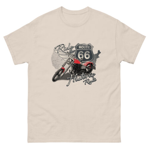Ride Route 66 USA Motorcycle T-shirt