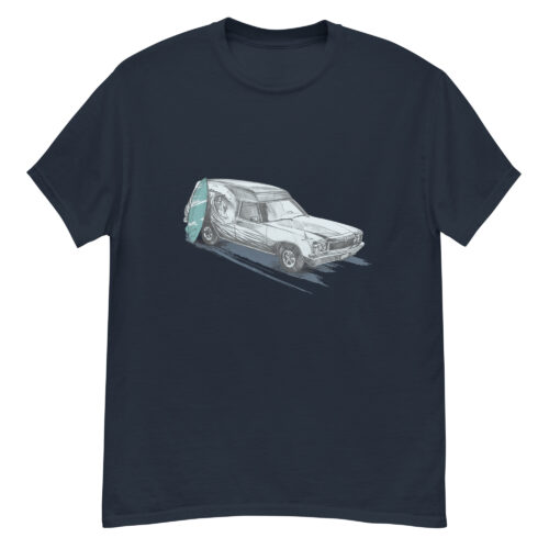 Retro Surfer Car Sketch T-shirt - Image 2