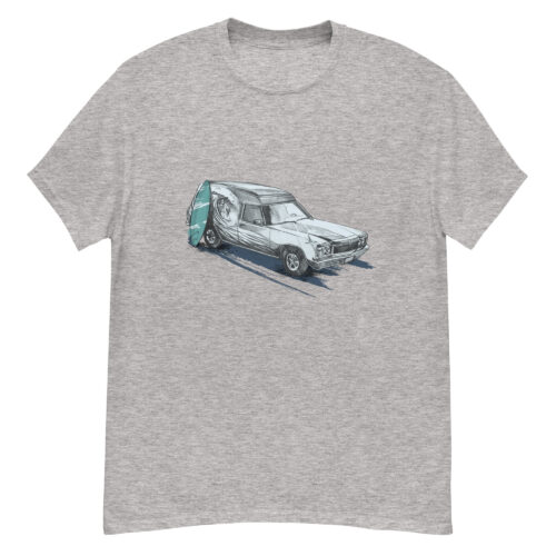 Retro Surfer Car Sketch T-shirt - Image 3