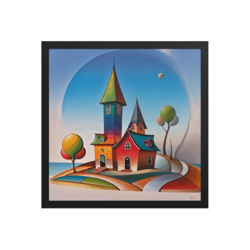 Make a statement in any room with this framed poster, printed on thick matte paper. The matte black frame that's made from wood from renewable forests adds an extra touch of class.