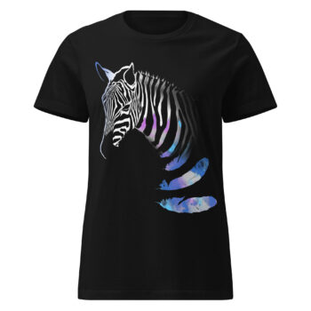 Zebra Animal Stripes Feathers T-shirt