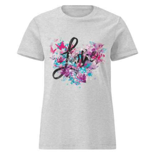 Love Floral Heart T-shirt - Image 2