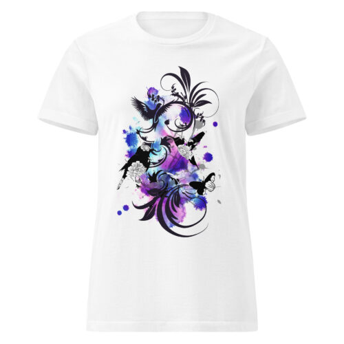Birds Flowers Leaves T-shirt - Image 2